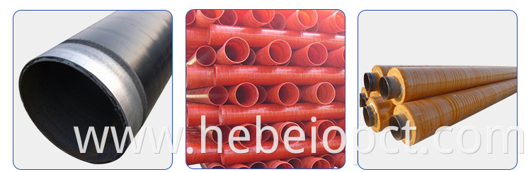 High pressure fiberglass glass fiber reinforced frp plastics mortar pipes